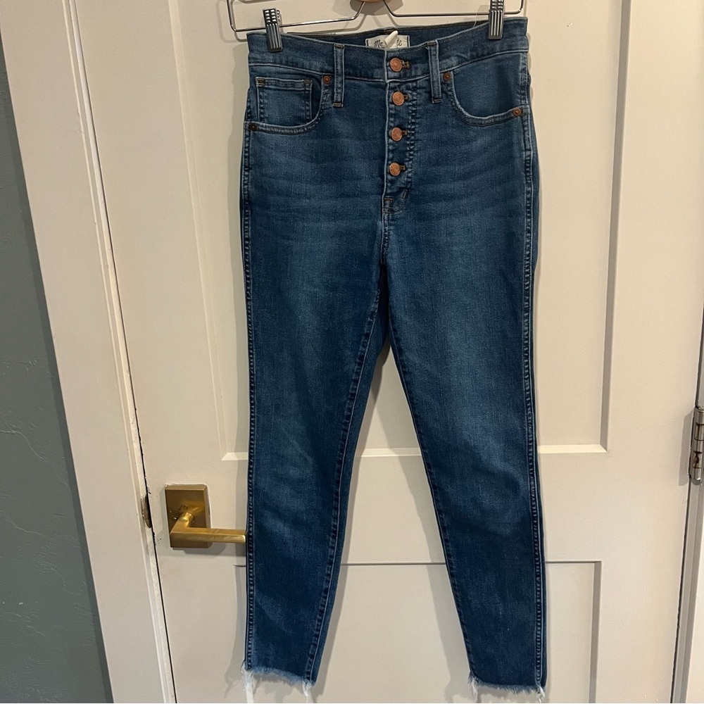 Madewell High Rise Skinny Button Fly Jeans 28 - Picture 4 of 10